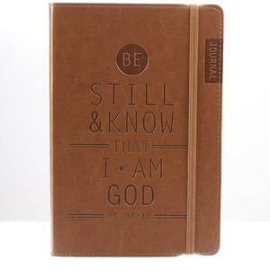 Brown Leather Journal with Inspirational Quote